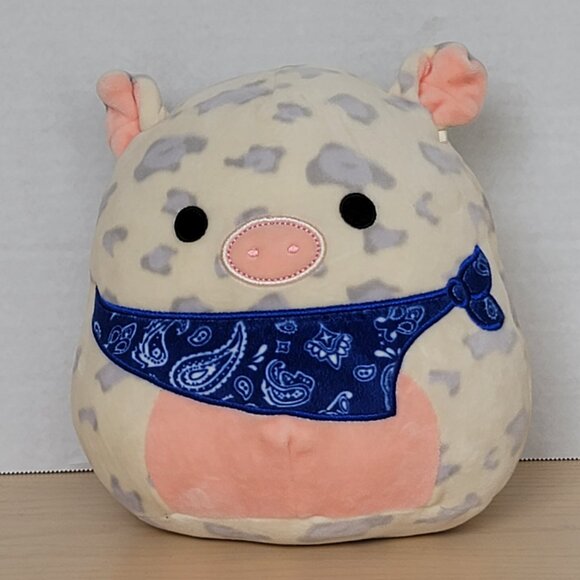Kellytoy Rosie the Pig 2021 Squishmallow With Dark Blue Bandana Plush Toy 8 in - Picture 2 of 12